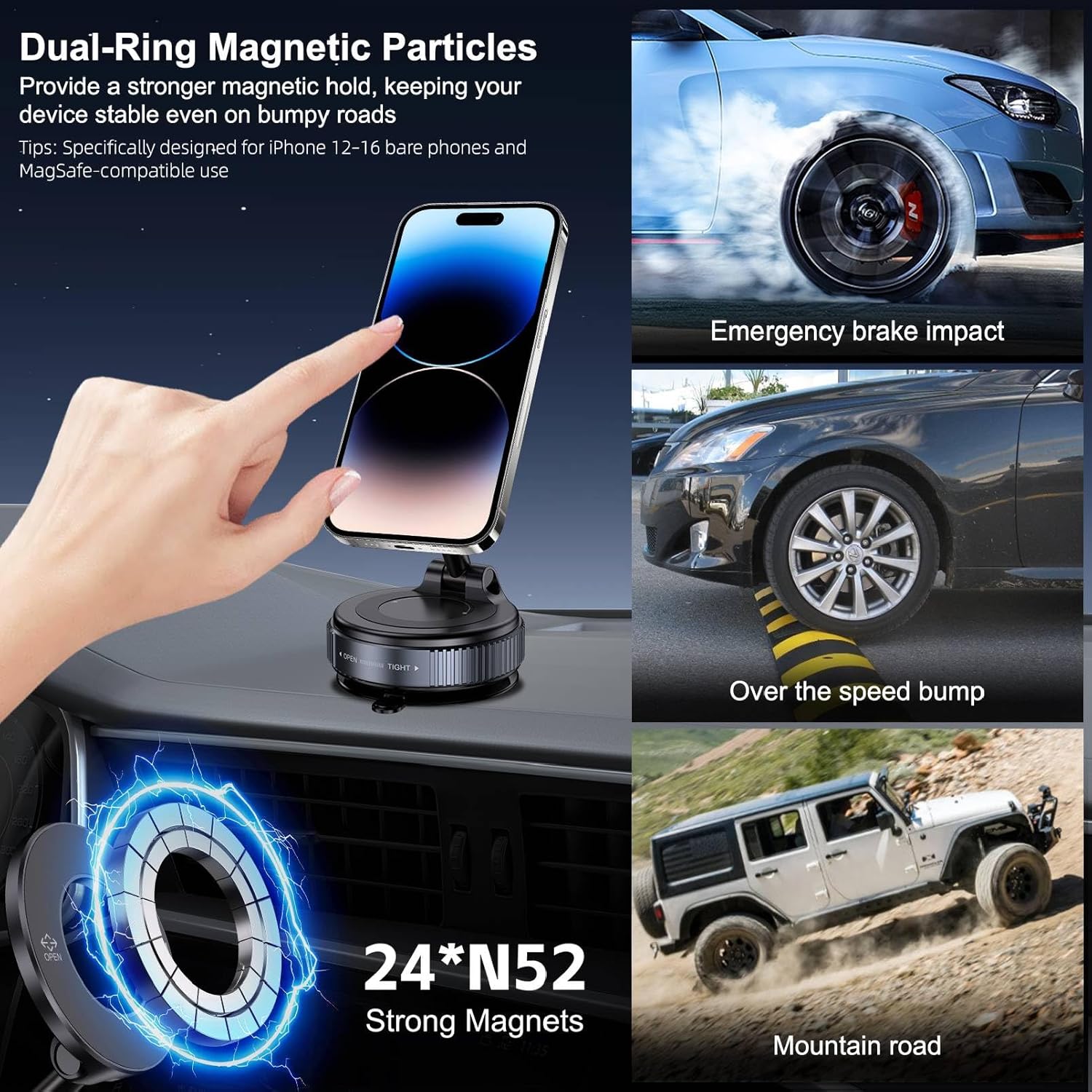 Magnetic Suction Folding Car Phone Holder (Free Shipping)